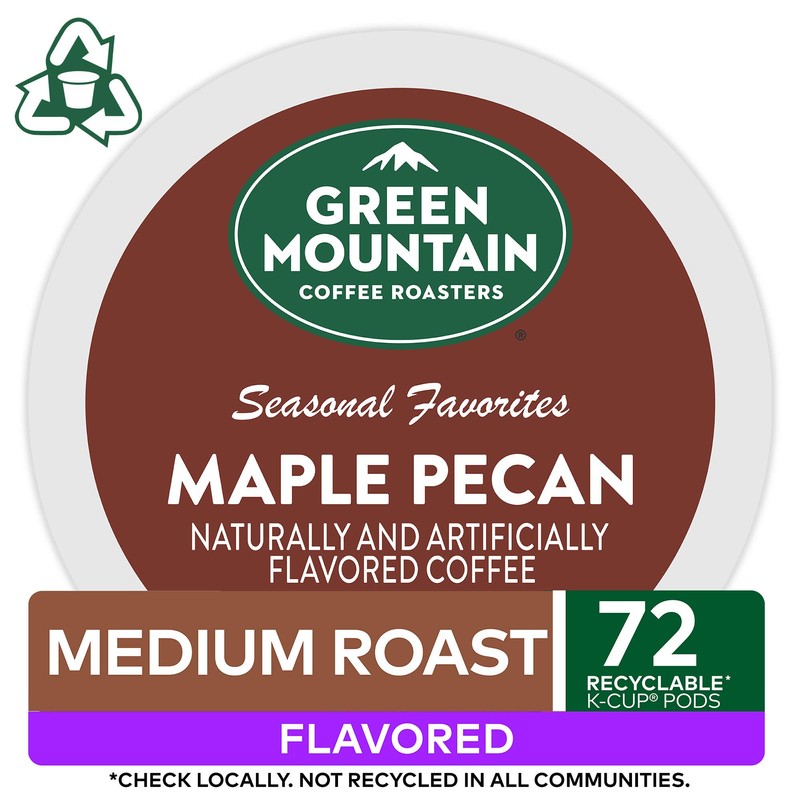Green Mountain Coffee Roasters Maple Pecan, Single-Serve Keurig K-Cup Pods,