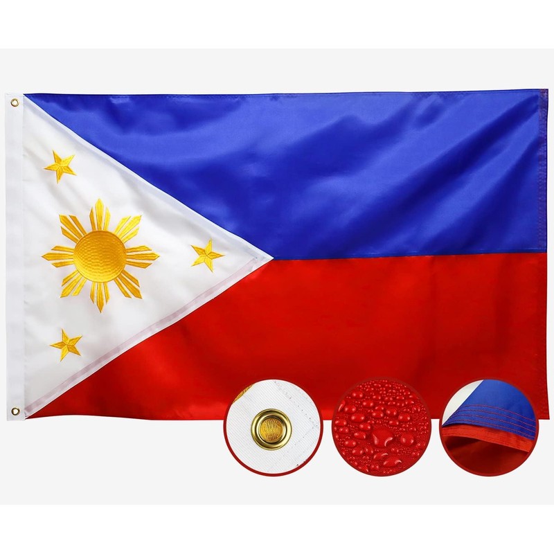 Philippines Flag 90 * 150 CM, Polyester Thickness, Fade Resistant,