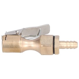 Tire Chuck,KIMISS Tire Inflator Chuck Copper Tire Inflator Locking on Chuck Air Compressor Pump Adapter with 6.5mm Barb Connector for Tire Valve