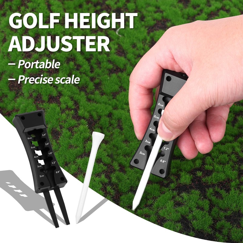 lasuroa Adjustable Golf Tee Height Tool, 3 In 1 Lightweight