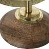 Globo Terraceo, Diameter 12.5 cm, Blanco / Dorado Metal, Madera