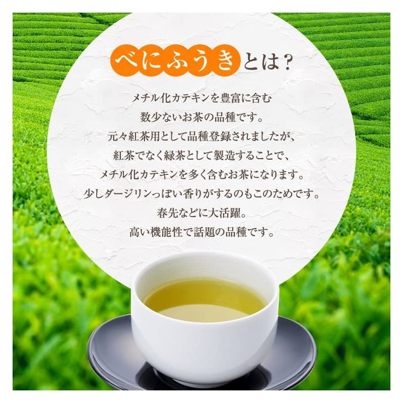 お茶の山麓園 べにふうき茶 粉末 パウダー 50g×3個(150g) 緑茶 メチル化カテキン 豊富 鹿児島産 紅ふうき茶