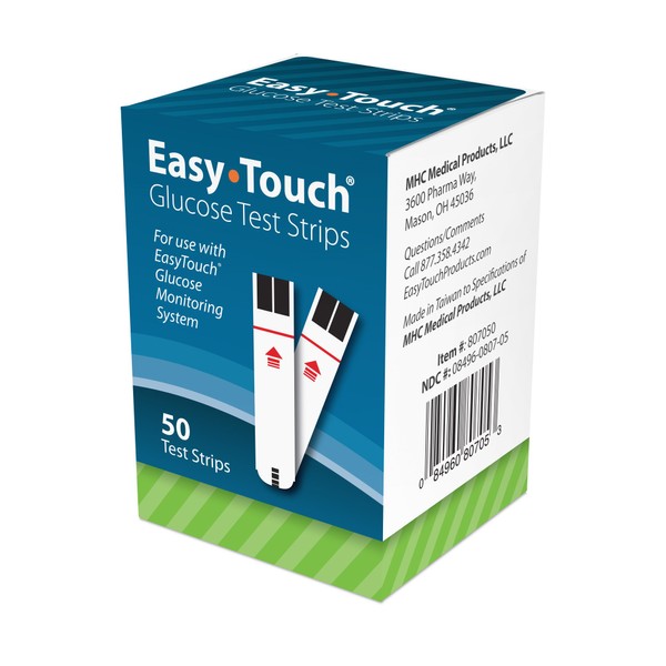 EasyTouch Glucose Test Strips, 50 Ct