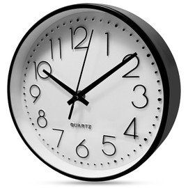 Xpieoyrm 8 Zoll Ohne Tickgeräusche Wanduhr, 20 cm Modern Quartz Lautlos Wanduhr, Batteriebetriebene, Runde Digitale wanduhr Einfach zu Lesen, Geschenk und Deko für Wohnzimmer, Zuhause, Esszimmer