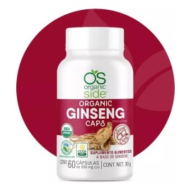 Ginseng Orgánico Organic Side 500mg 60 Capsulas Organicside