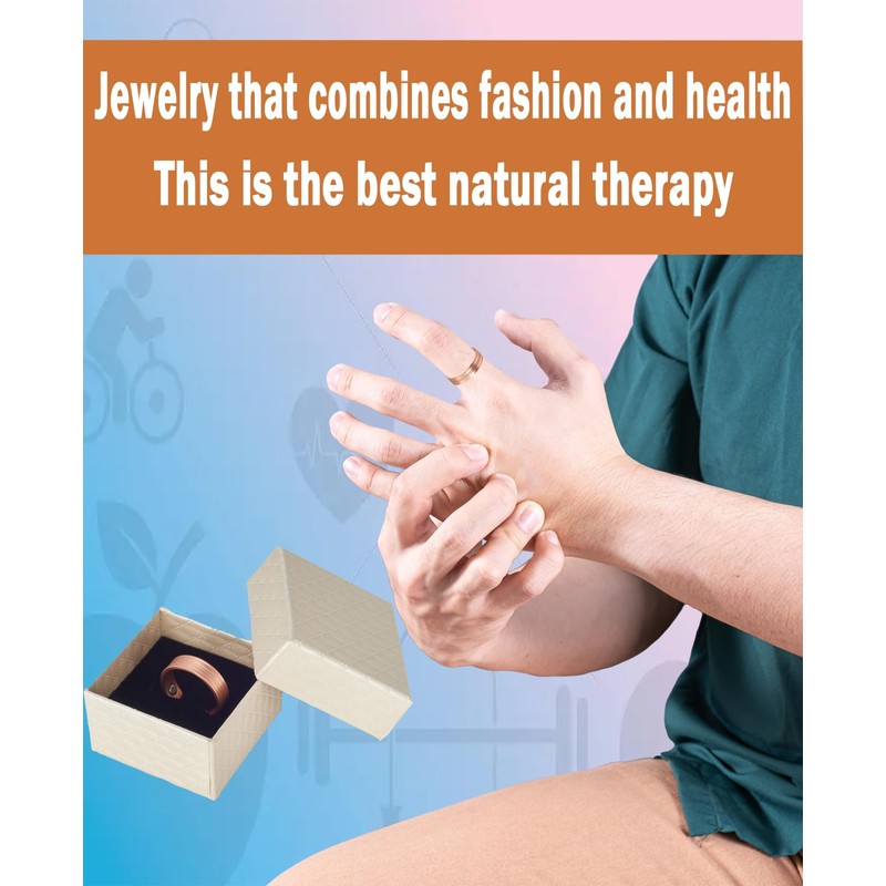 Magnetic Therapy Jewellery Copper Ring, 3500 Gauss Magnetic Therapy Joint