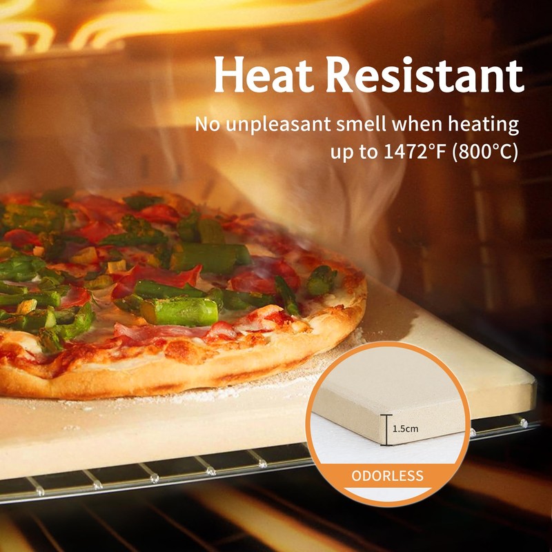 Big Horn Outdoors Pizza Stone for Oven & Grill Square