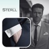 Men's Cufflinks Made of Genuine 925 Silver with Modern Surface