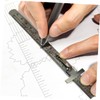 WHAMVOX Metal Ruler 15cm Clip Portable Pocket Ruler for Sewing