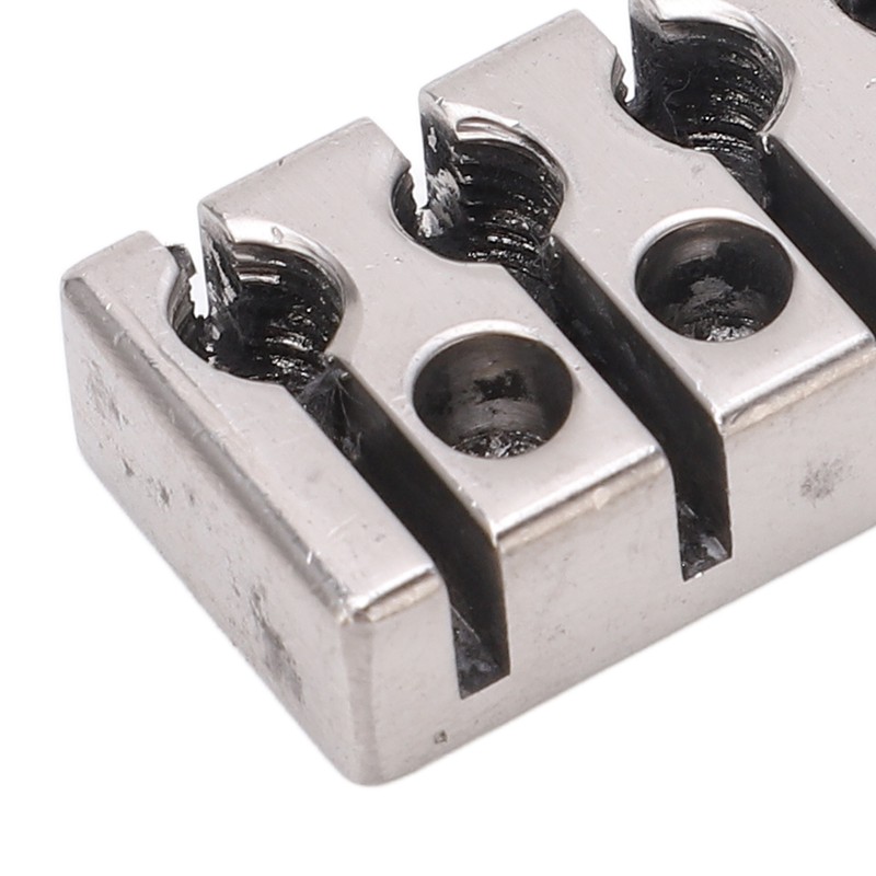 6 String Lock with Screws Metal Headless Guitar Bridge String