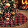 Christmas Tree Skirt 36 Inches(90cm), Red and Black Buffalo Plaid Tree Skirt Xmas Tree Thick Xmas Tree Skirt for Holiday Party Christmas Tree Decorations Indoor Outdoor