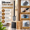 Silicone Toilet Brush for Bathroom Cleaning – Long Handle Wall-Mounted