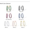 Santuzza 925 Sterling Silver Huggie Hoop Earrings 2.08 CT Green