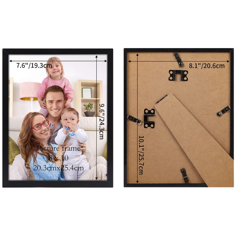 Giftgarden Black 10x8 Photo Frame, Sleek Thin Design Picture Frames