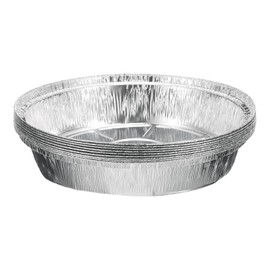 HARFINGTON 10pcs Aluminum Foil Pie Pans 8.46" Round Disposable Non-Stick Baking Pans for Pies Quiches Tarts Baking Cooking Reheating Parties, Silver