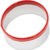 4 Inch Round Cookie Cutter with Red Top Rubber Protection,