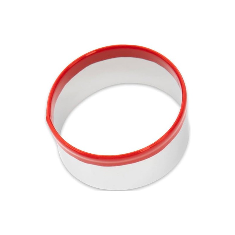 4 Inch Round Cookie Cutter with Red Top Rubber Protection,