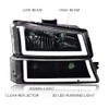 PIT66 LED DRL Headlight Assembly Compatible with 2003-2006 Chevy Silverado