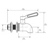 Genpe Durable 304 Stainless Steel Spigot for Beverage Dispenser Copper