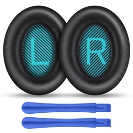 Ainiv Ohrpolster für Bose, Professionelle Ersatz-Ohrpolster, Ersatzpolster für Bose QuietComfort 35 (QC35) Kopfhörer, Ersatz Ohrkissen Kompatibel mit Bose QC35 QC35 II QC25 QC35 Ae2 Ae2i Ae2w(Blau)