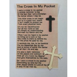 LOT of 10 The Cross In My Pocket poem w/a Light Weight Balsa Wood Cross Style #7
