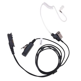 LEIMAXTE XPR 3500e 3300e Earpiece for Motorola Radio XPR3500 XPR3000 XPR3300 with Mic PTT XPR 3300 3500 3300e 3500e Walkie Talkie Headset Security Acoustic Tube Surveillance Headphone (1 PCS)