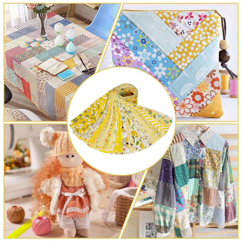 Pack of 40 Cotton Fabric Patchwork, Fabrics Cotton Cloth DIY