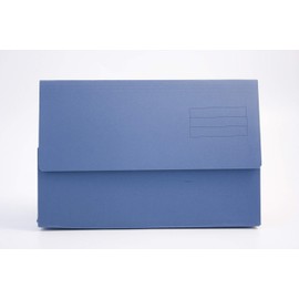 Exacompta - Ref 211/1900Z - Guildhall - Plain Document Wallets, 34.5 x 24.5cm, 250gsm Medium Weight Premium Quality Manilla, Holds A4 & Foolscap Documents - Blue, Pack of 10