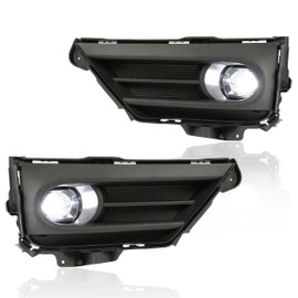 HECASA LED Fog Lights Compatible with 2020-2022 Honda CR-V CRV Front Fog Lamps Replacement for 33900-TLA-A01 33950-TLA-A01 LH & RH Clear Lens (Round)