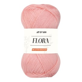 Art of Yarn 100% Cotton Mercerized Yarn Fine, Soft, Fino 2 for Crochet, Knitting, Baby Blankets, and Crafts 50g (1.76 oz), 169m (185 Yards), Perfect for Amigurumi Knitting, 1 Skein-96313