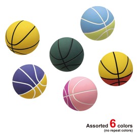 [6pcs Pack, Random Color] 6cm Down Balls Mixed Color Australian Handball, Soft Rubber Bouncy Balls for Kid Party Children Game Bag Filler, Down Ball Set