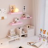 PopiShelves Small Pink Floating Shelves for Wall - 12 x