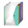 Plastic Wallets A4, 6 Pack Punched Pockets A4, Expandable Poly