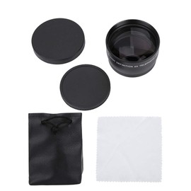 58MM 2X Teleconverter Universal Telephoto Lens Camera Accessories Aluminum Alloy + Optical Glass Approx 6.8 * 6.8 * 4.5 cm