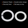 PATIKIL 0.8" OD 0.6" ID Loose Leaf Rings, 50 Pack