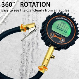 Accuracy± 1 Psi Tire Gauge for Cars and Trucks, Pressure Car Accessories (0-250psi-green)