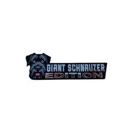 Dog Edition Car Badges Laser Cutting 3D Badge Automotive Decals Stickers for Truck Rv Boat Exterior Decoration, Funy Animal Decor Car Accessories Gifts (Giant Schnauzer)