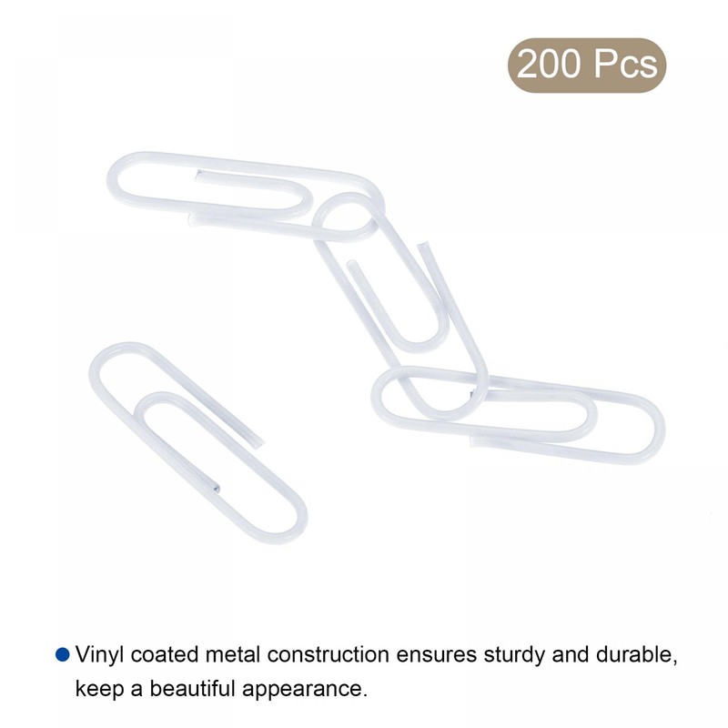 sourcing map Paper Clips Small Size 1.1 Inch Vinyl Coated