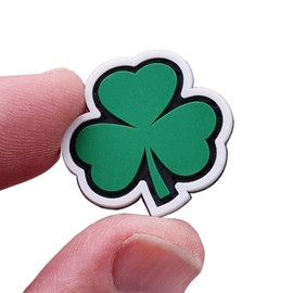 Irish Clover Shamrock PVC Cat Eye Patch (Glow in the Dark)