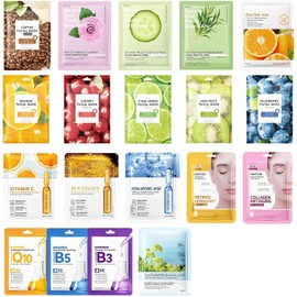 19pcs MASCARILLAS SURTIDAS NEW Hidratantes,Collagen Mask,Reparan La Piel Seca Antiedad Elasticidad