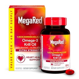 Megared Ultra Strength Omega-3 Krill Oil, 1000 mg, 60 Count