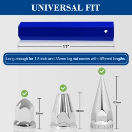 HQALTY Lug Nut Cover Socket HEX Shape Installation Tool for 1.5-inch and 32mm/33mm Lug Nut Covers on Semi Trucks, Trailers, Trucks, RVs - 1 Unit