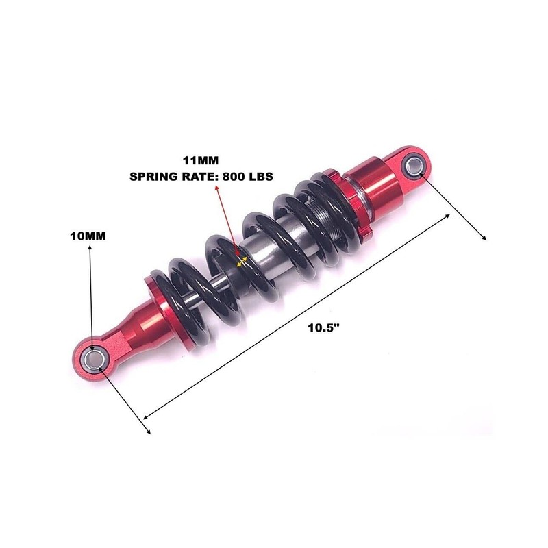 NEWANIME(R) 10.5" Inch Rear Black Mono Shock Spring SDG SSR