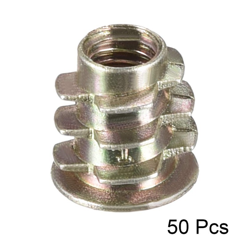 sourcing map Furniture Threaded Insert Nuts Zinc Alloy M5 Internal