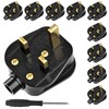 UK Plugs with 13 AMP Fused, 3 pin Mains Plug
