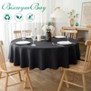 Biscaynebay Textured Fabric Round Tablecloths 60", Black Table Cloth Water