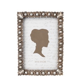 AELS 4x6 Inch Vintage Picture Frame, Elegant Luxury Antique Photo Frames with Glass Front, Photo Display, Tabletop Wall Hanging, Gift Ideas, Pearl Pattern