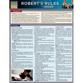 Robert'S Rules Of Order (Quick Study: Business) by BarCharts, Inc. (2011) Paperback