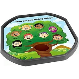Emotions Tree Children's Tuff Tray Play Mat - 33.8 x 33.8 Inches - Vinyl - Tuff Tray NOT Included