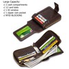 BULLCAPTAIN Genuine Leather Men Wallet with ID Window RFID Blocking